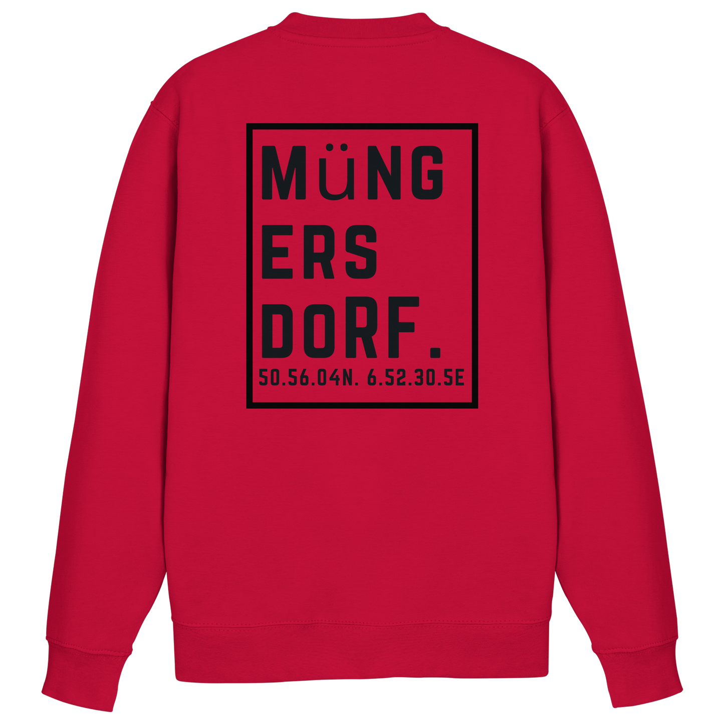 Müngersdorf Koordinaten (großer Druck auf dem Rücken) - Basic Sweatshirt