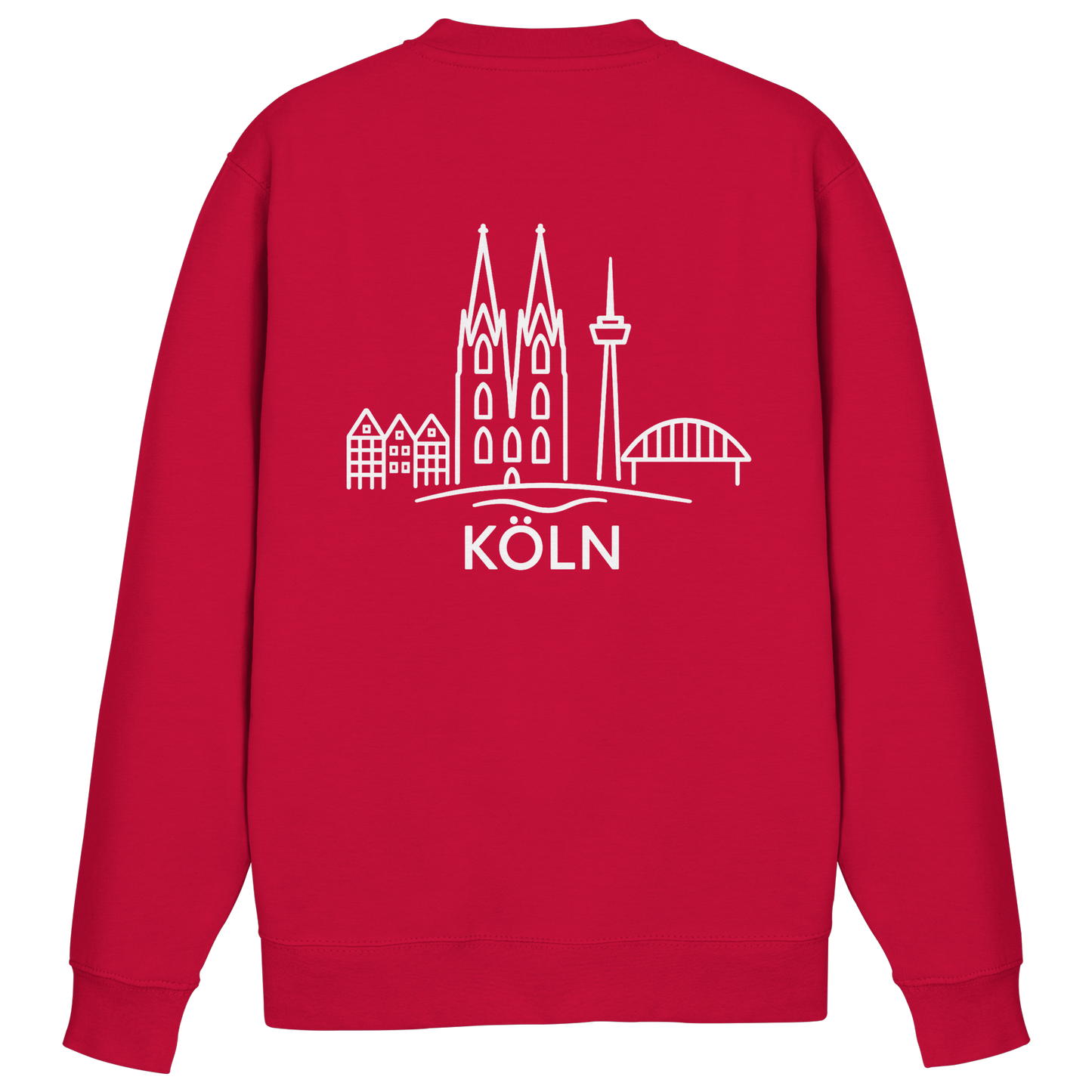 Köln Skyline (großer Druck auf dem Rücken) - Basic Sweatshirt