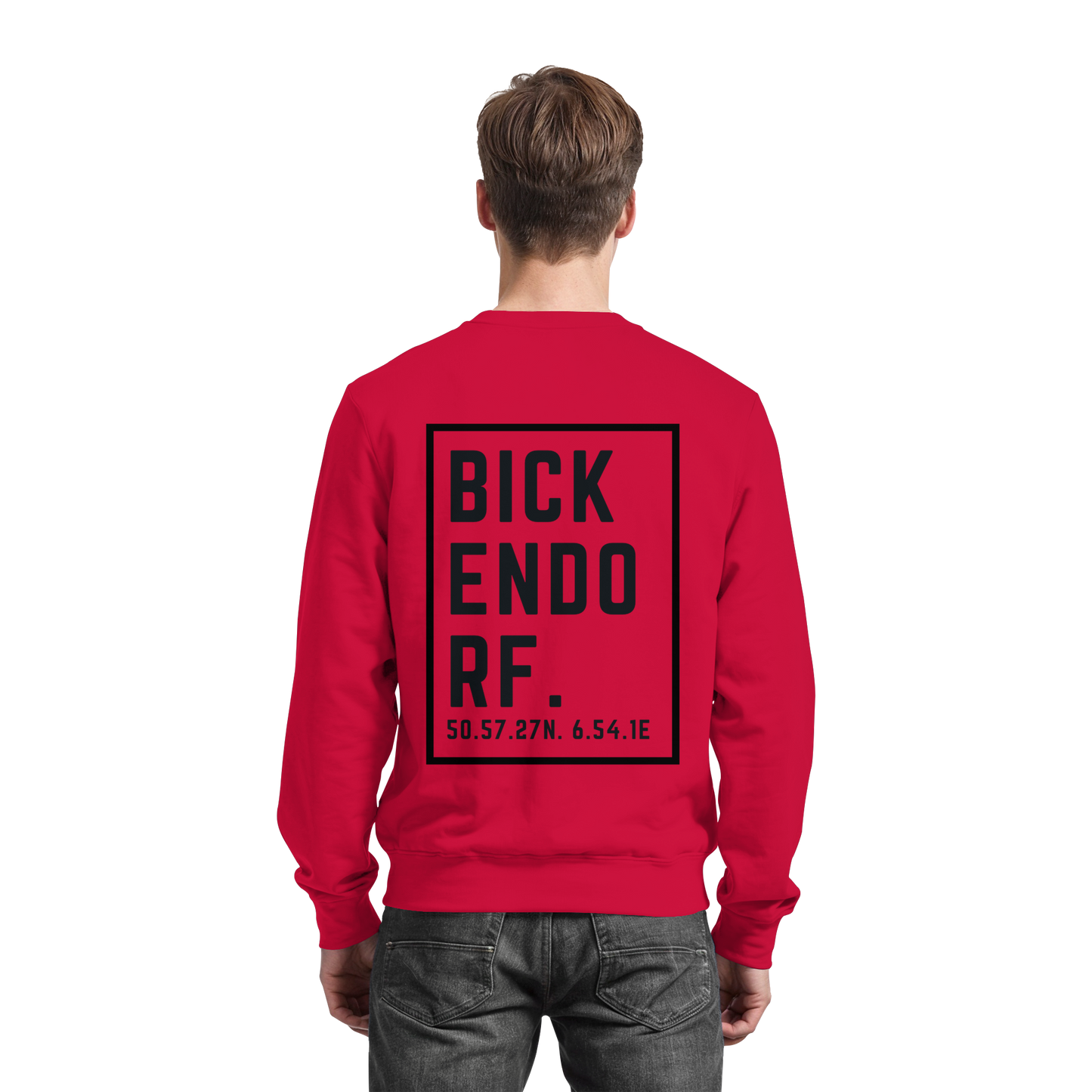 Bickendorf Koordinaten (großer Druck auf dem Rücken) - Basic Sweatshirt