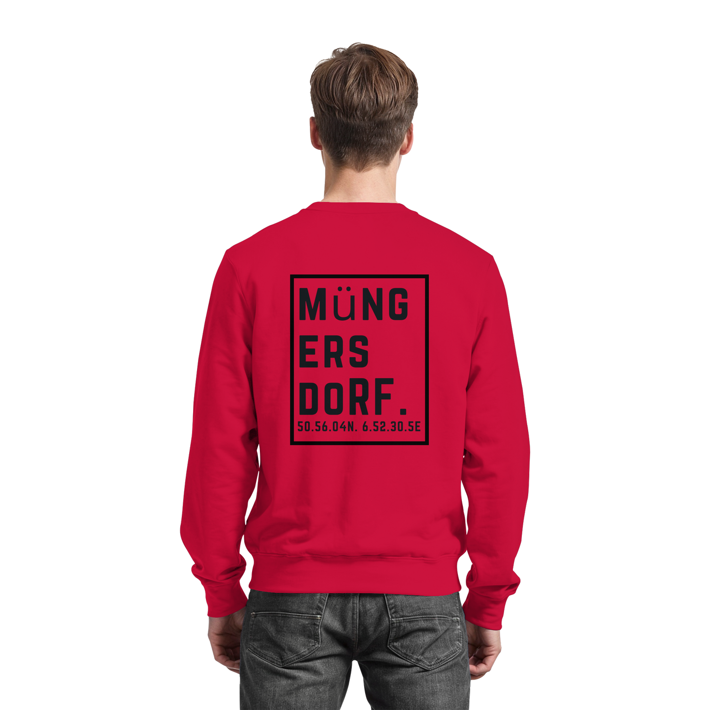 Müngersdorf Koordinaten (großer Druck auf dem Rücken) - Basic Sweatshirt