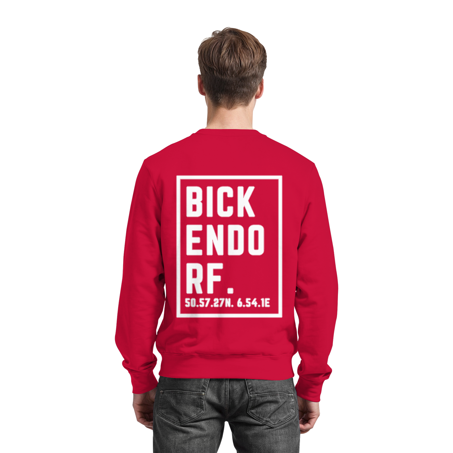 Bickendorf Koordinaten (großer Druck auf dem Rücken) - Basic Sweatshirt