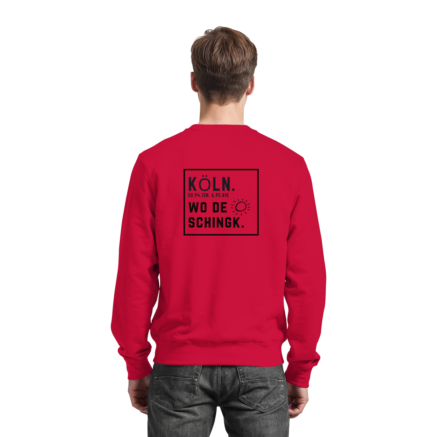 Wo de Sonn schingk - Köln Druck Rücken  - Basic Sweatshirt