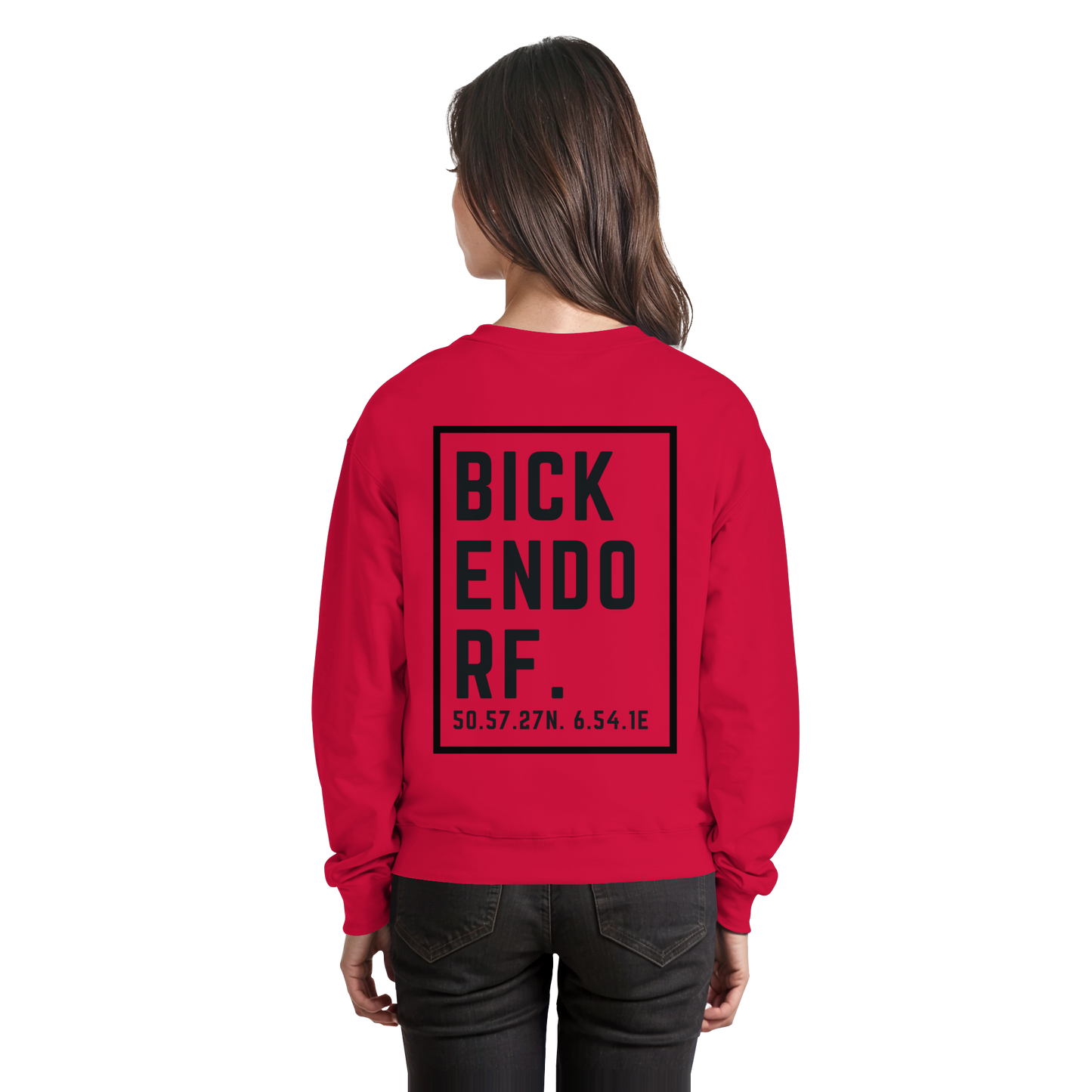 Bickendorf Koordinaten (großer Druck auf dem Rücken) - Basic Sweatshirt