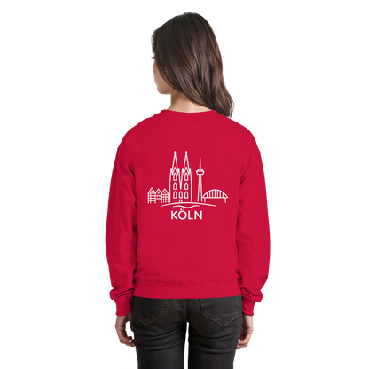 Köln Skyline (großer Druck auf dem Rücken) - Basic Sweatshirt
