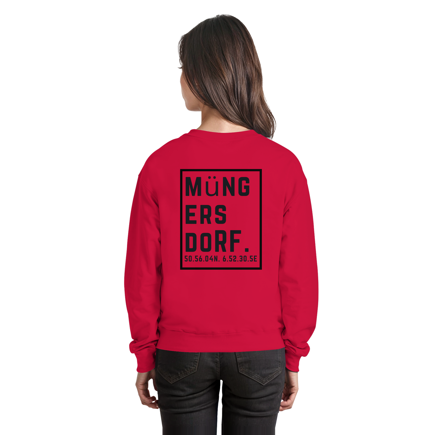 Müngersdorf Koordinaten (großer Druck auf dem Rücken) - Basic Sweatshirt