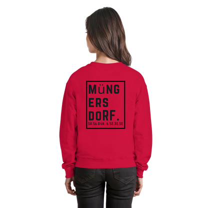 Müngersdorf Koordinaten (großer Druck auf dem Rücken) - Basic Sweatshirt