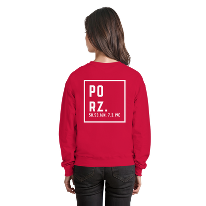 Porz Koordinaten (großer Druck Rücken) - Basic Sweatshirt
