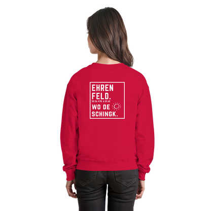 Wo de Sonn schingk - Ehrenfeld Druck Rücken  - Basic Sweatshirt