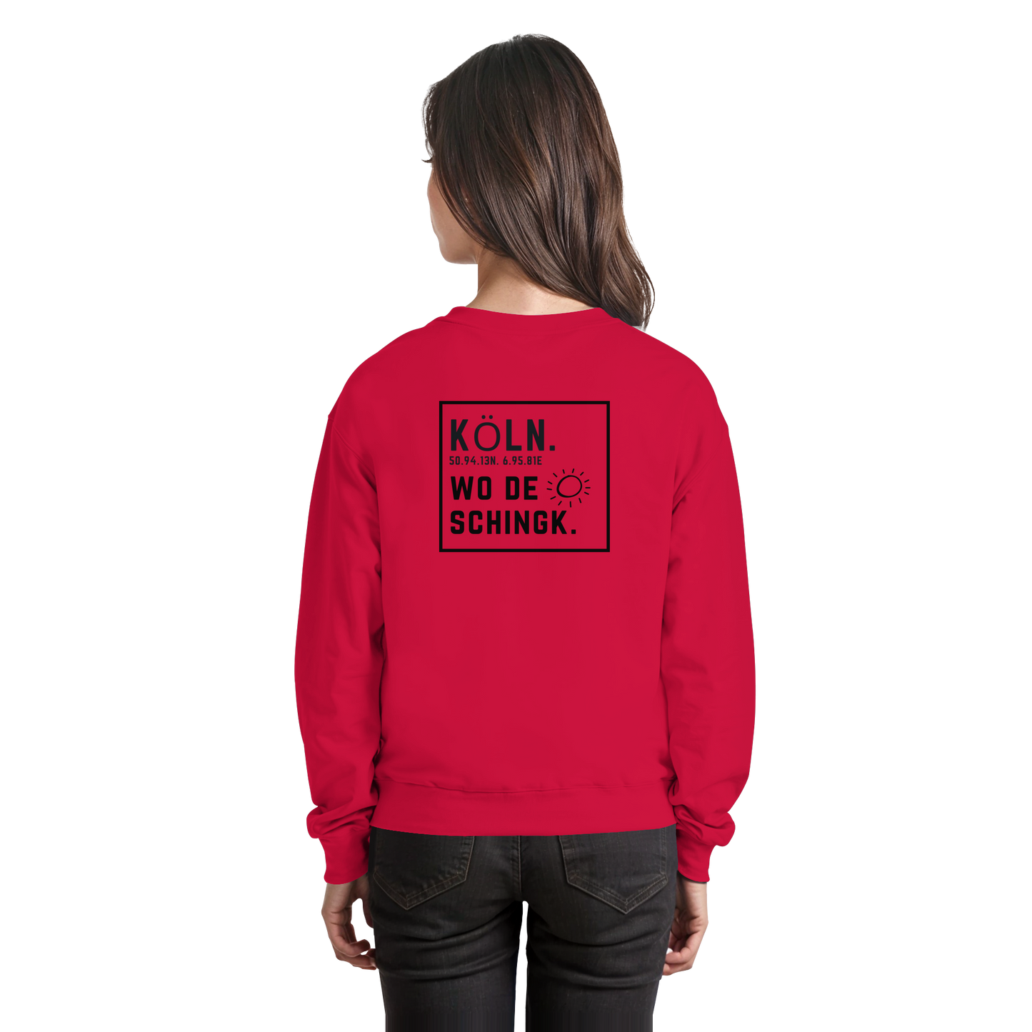Wo de Sonn schingk - Köln Druck Rücken  - Basic Sweatshirt