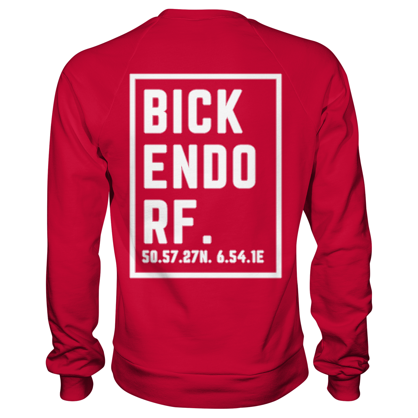 Bickendorf Koordinaten (großer Druck auf dem Rücken) - Basic Sweatshirt