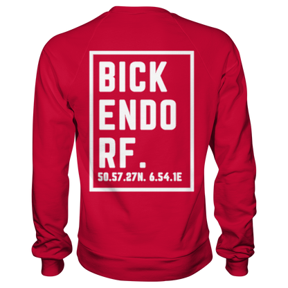 Bickendorf Koordinaten (großer Druck auf dem Rücken) - Basic Sweatshirt
