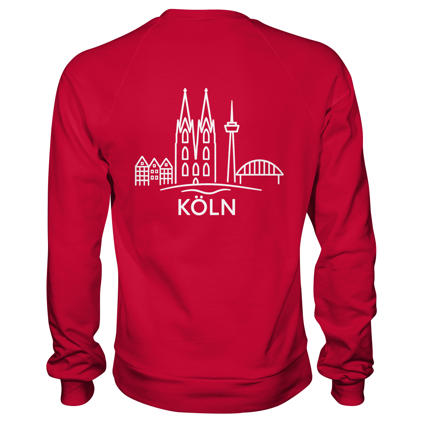 Köln Skyline (großer Druck auf dem Rücken) - Basic Sweatshirt