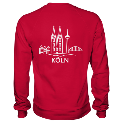 Köln Skyline (großer Druck auf dem Rücken) - Basic Sweatshirt