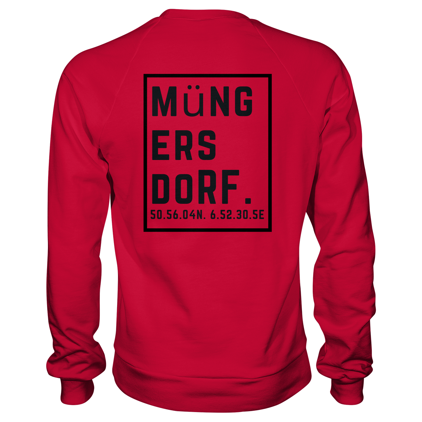 Müngersdorf Koordinaten (großer Druck auf dem Rücken) - Basic Sweatshirt