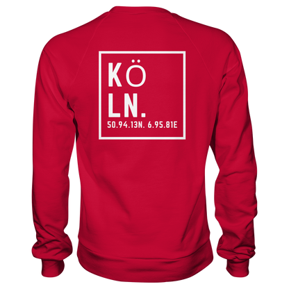 Köln Koordinaten (großer Druck auf dem Rücken) - Basic Sweatshirt