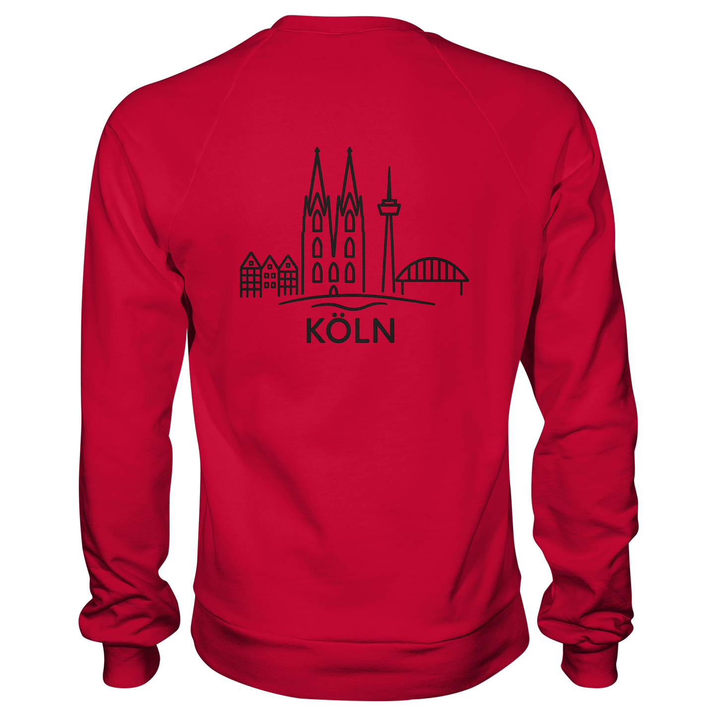 Köln Skyline (großer Druck auf dem Rücken) - Basic Sweatshirt