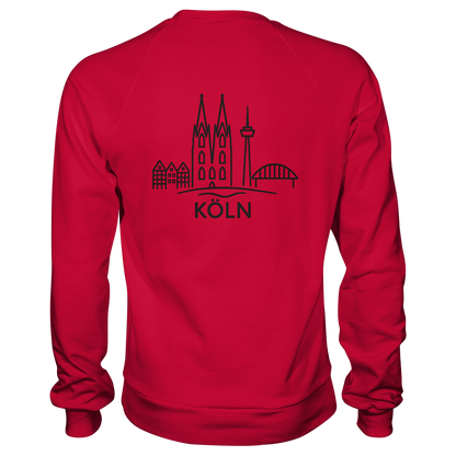 Köln Skyline (großer Druck auf dem Rücken) - Basic Sweatshirt