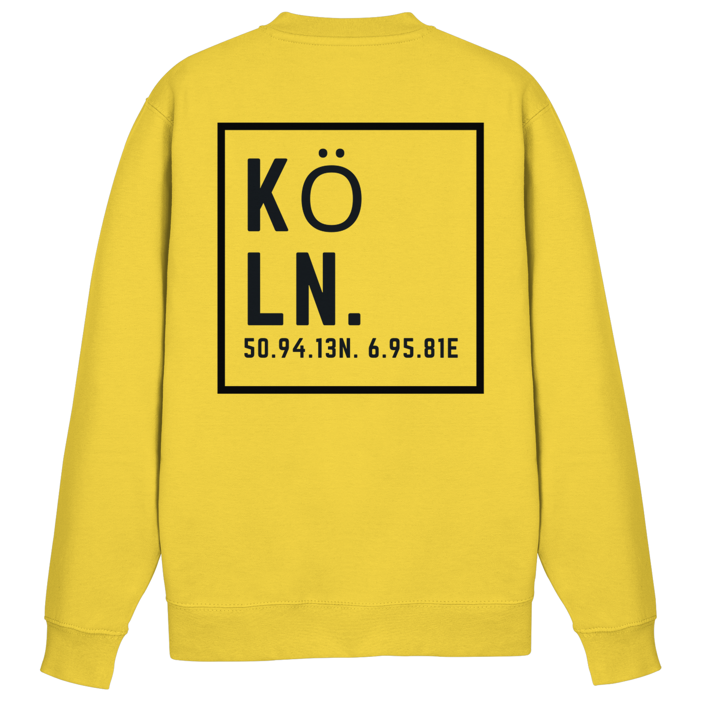 Köln Koordinaten (großer Druck auf dem Rücken) - Basic Sweatshirt