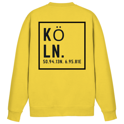 Köln Koordinaten (großer Druck auf dem Rücken) - Basic Sweatshirt