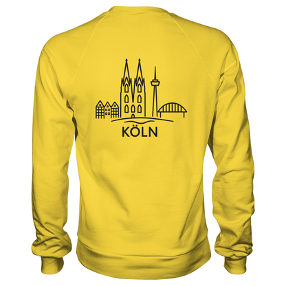 Köln Skyline (großer Druck auf dem Rücken) - Basic Sweatshirt