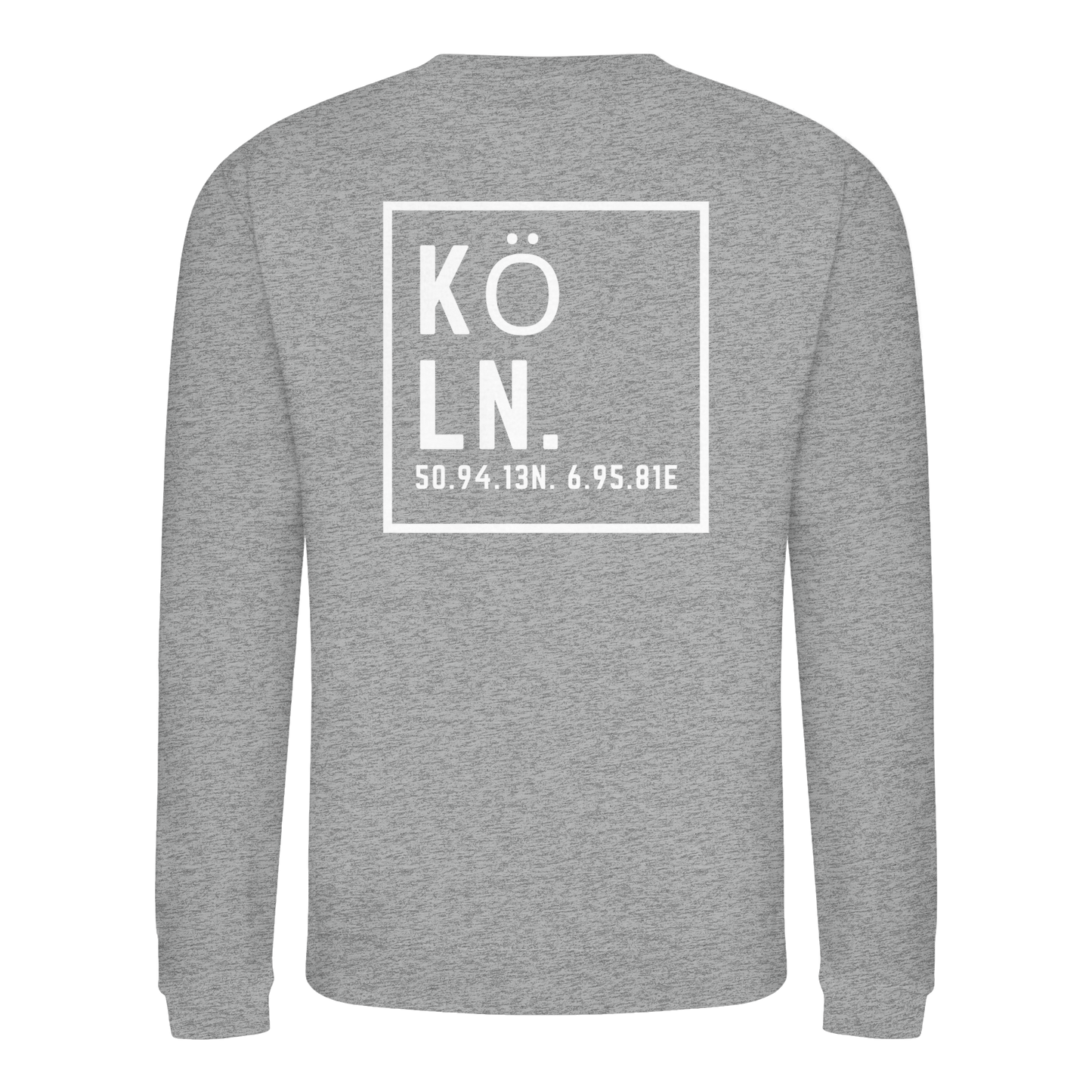 Köln Koordinaten (großer Druck auf dem Rücken) - Basic Sweatshirt
