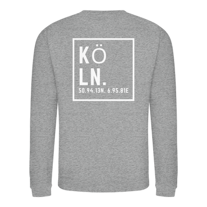 Köln Koordinaten (großer Druck auf dem Rücken) - Basic Sweatshirt