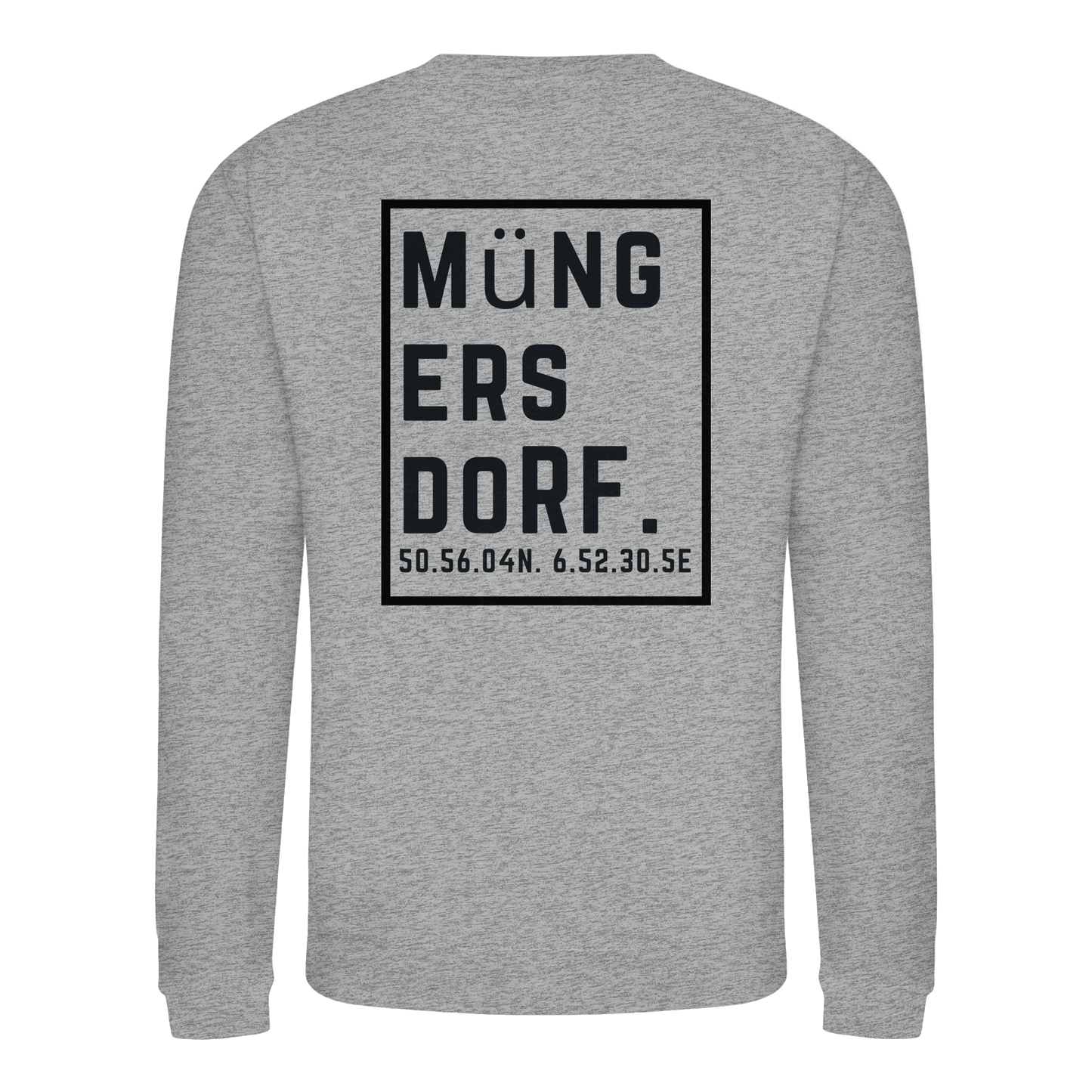 Müngersdorf Koordinaten (großer Druck auf dem Rücken) - Basic Sweatshirt