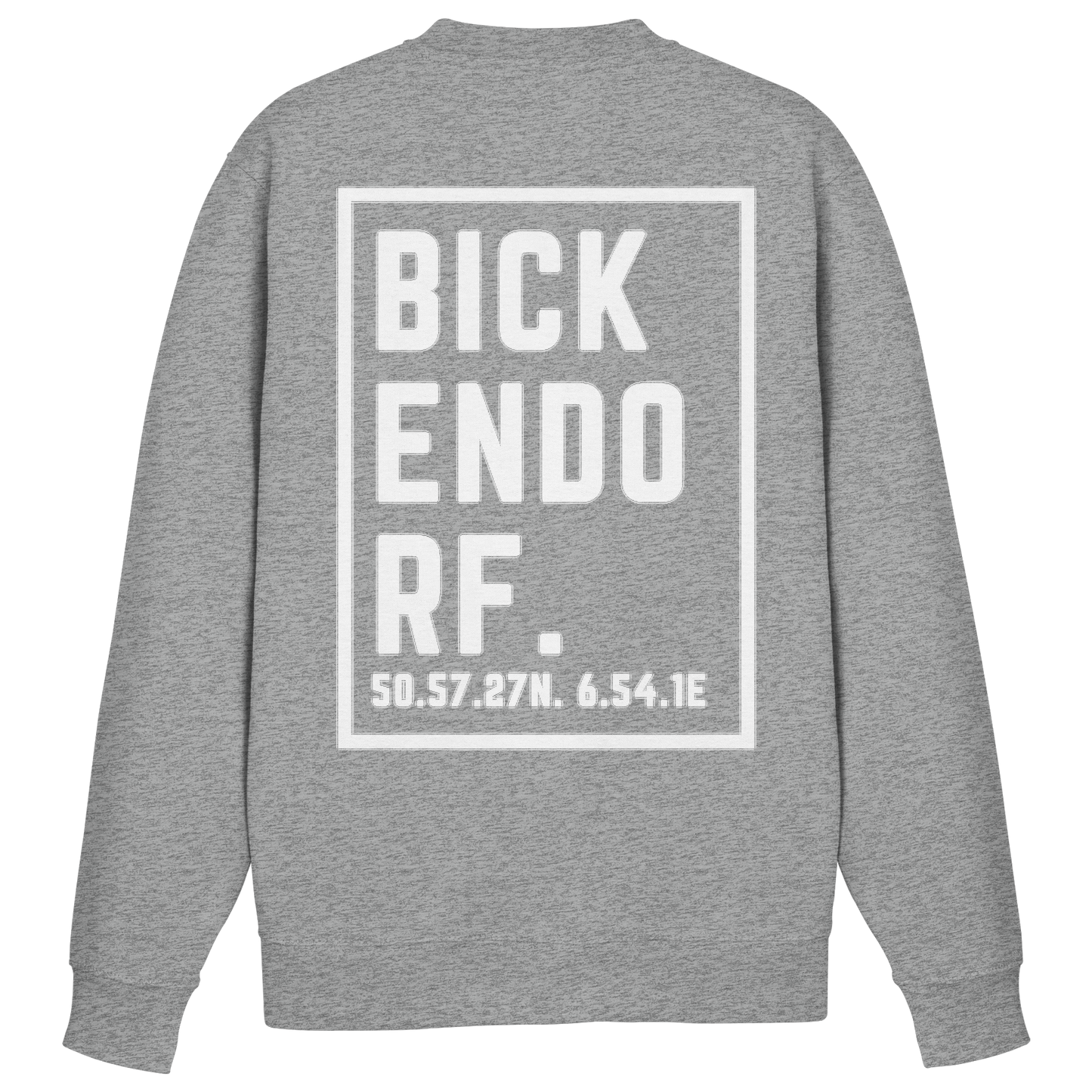 Bickendorf Koordinaten (großer Druck auf dem Rücken) - Basic Sweatshirt