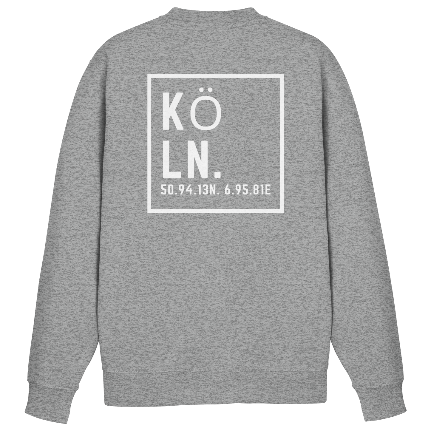 Köln Koordinaten (großer Druck auf dem Rücken) - Basic Sweatshirt