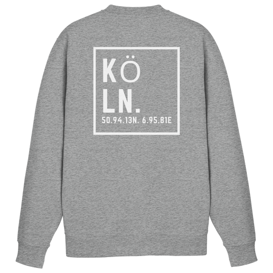Köln Koordinaten (großer Druck auf dem Rücken) - Basic Sweatshirt