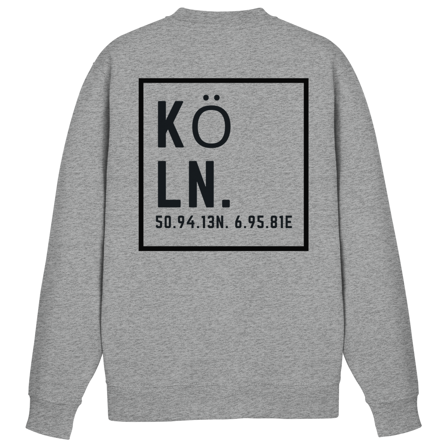 Köln Koordinaten (großer Druck auf dem Rücken) - Basic Sweatshirt