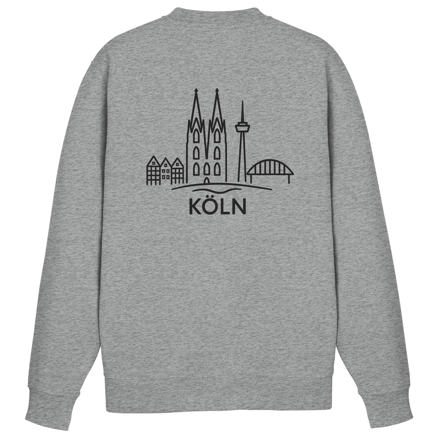 Köln Skyline (großer Druck auf dem Rücken) - Basic Sweatshirt