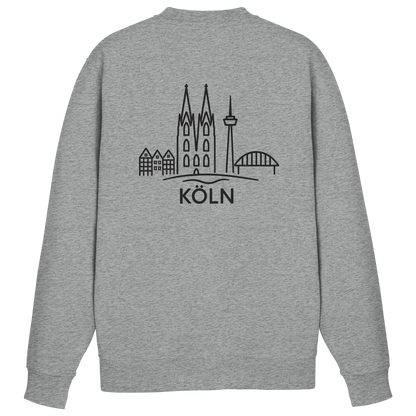 Köln Skyline (großer Druck auf dem Rücken) - Basic Sweatshirt