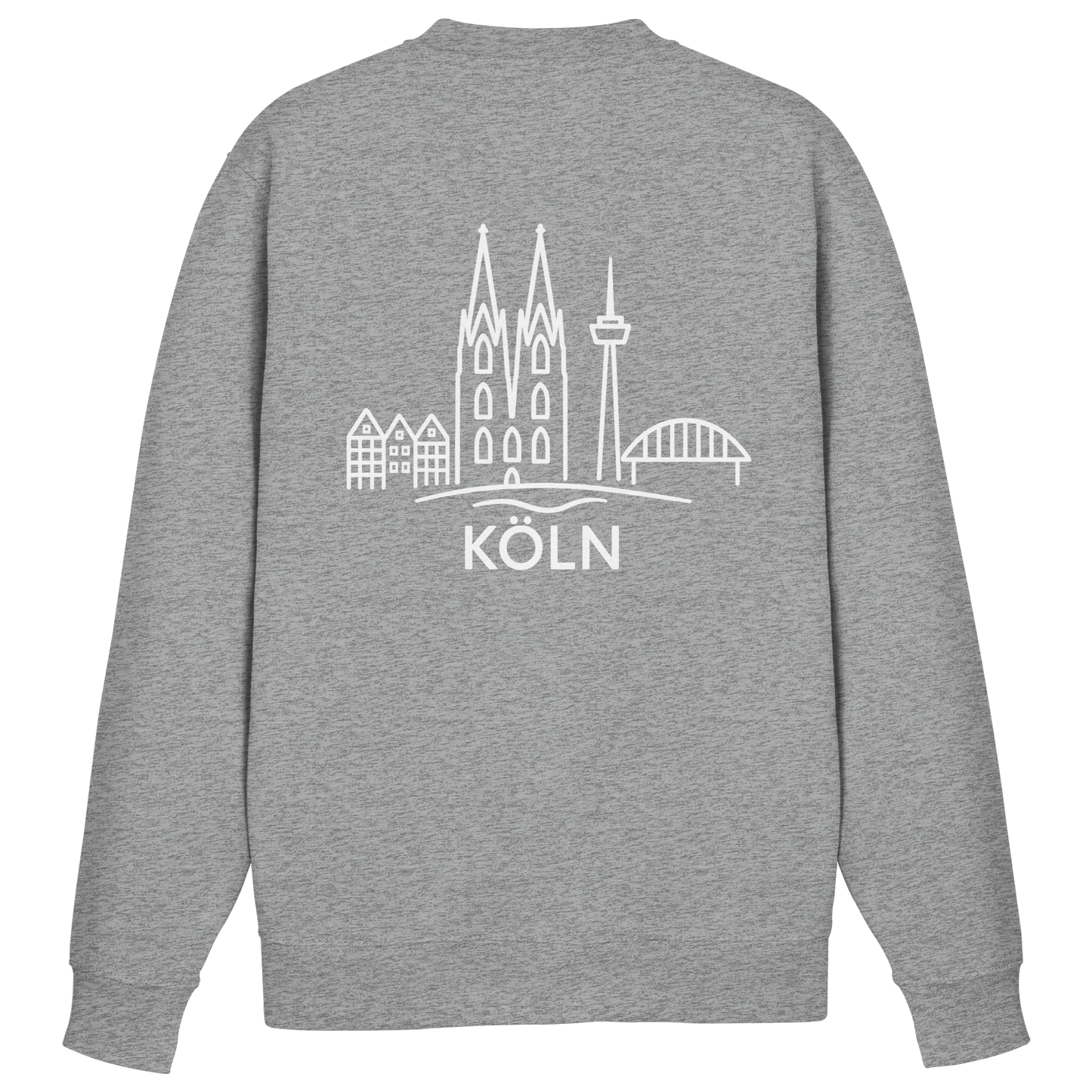 Köln Skyline (großer Druck auf dem Rücken) - Basic Sweatshirt