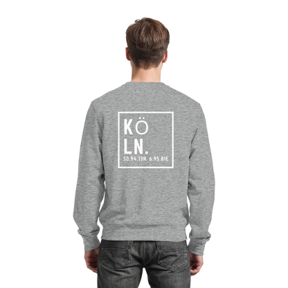Köln Koordinaten (großer Druck auf dem Rücken) - Basic Sweatshirt