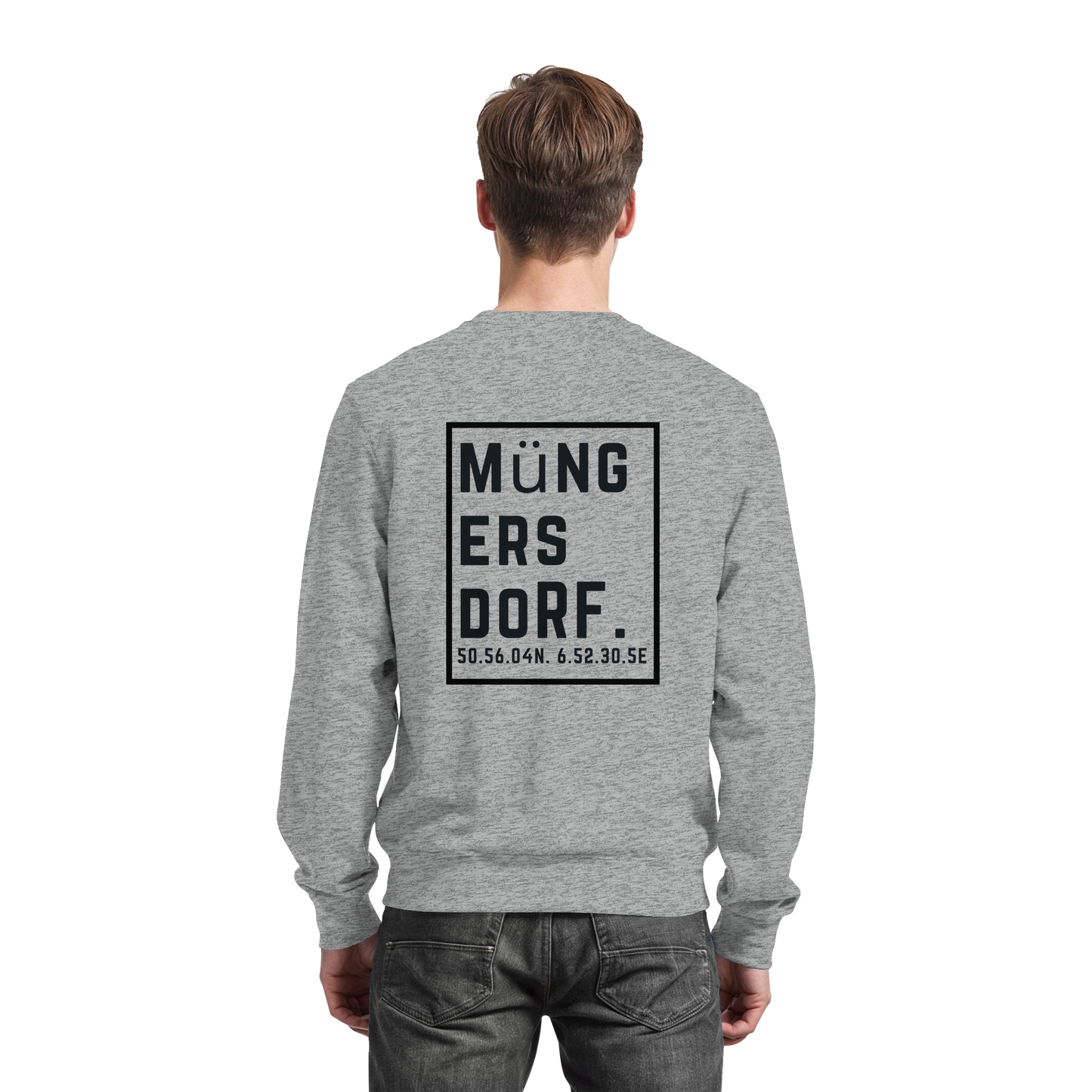 Müngersdorf Koordinaten (großer Druck auf dem Rücken) - Basic Sweatshirt
