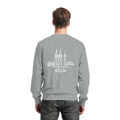 Köln Skyline (großer Druck auf dem Rücken) - Basic Sweatshirt