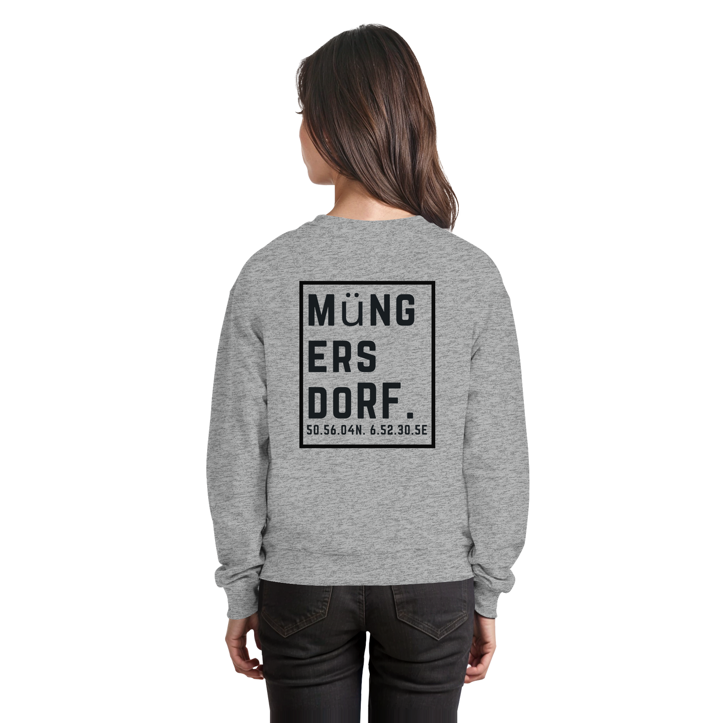 Müngersdorf Koordinaten (großer Druck auf dem Rücken) - Basic Sweatshirt