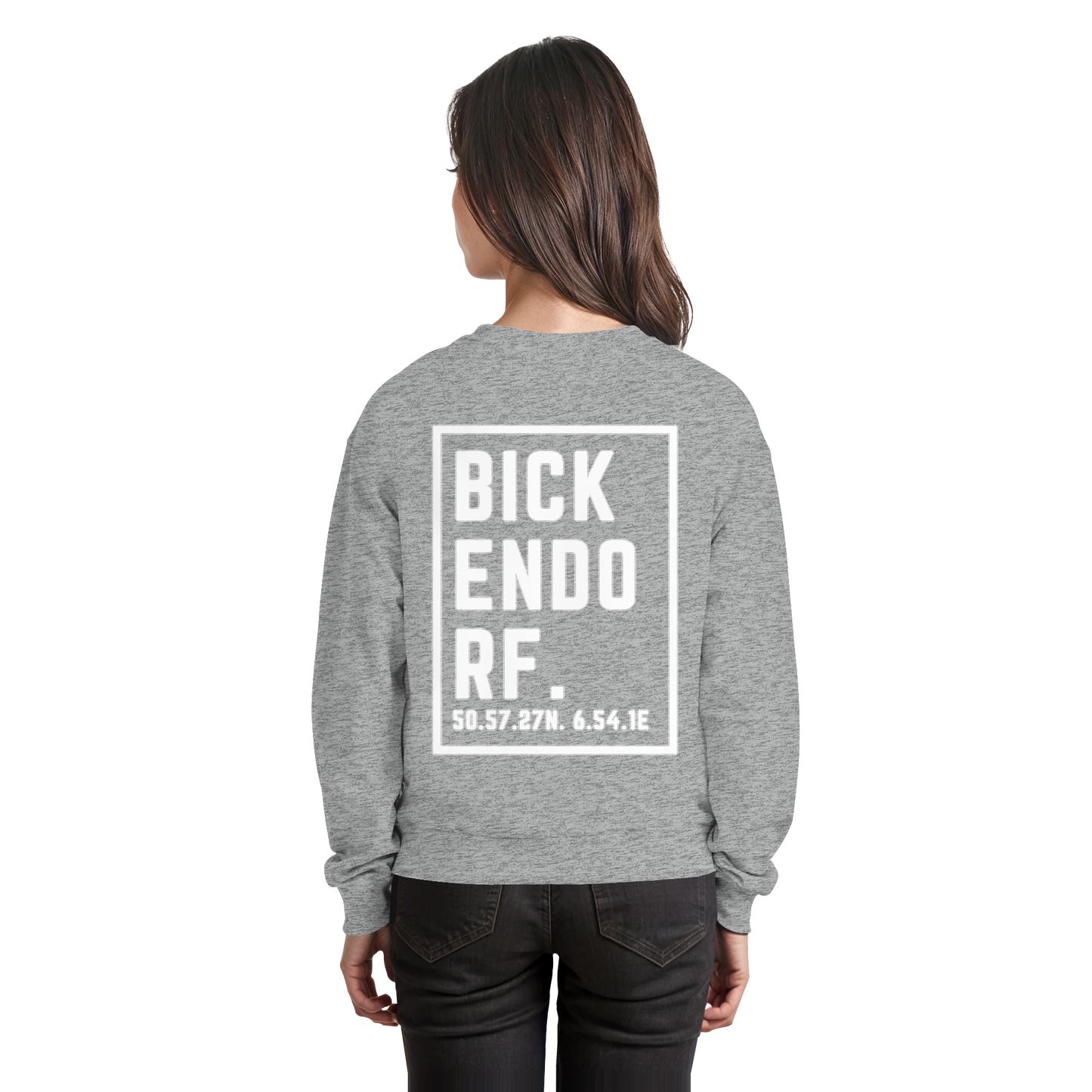 Bickendorf Koordinaten (großer Druck auf dem Rücken) - Basic Sweatshirt