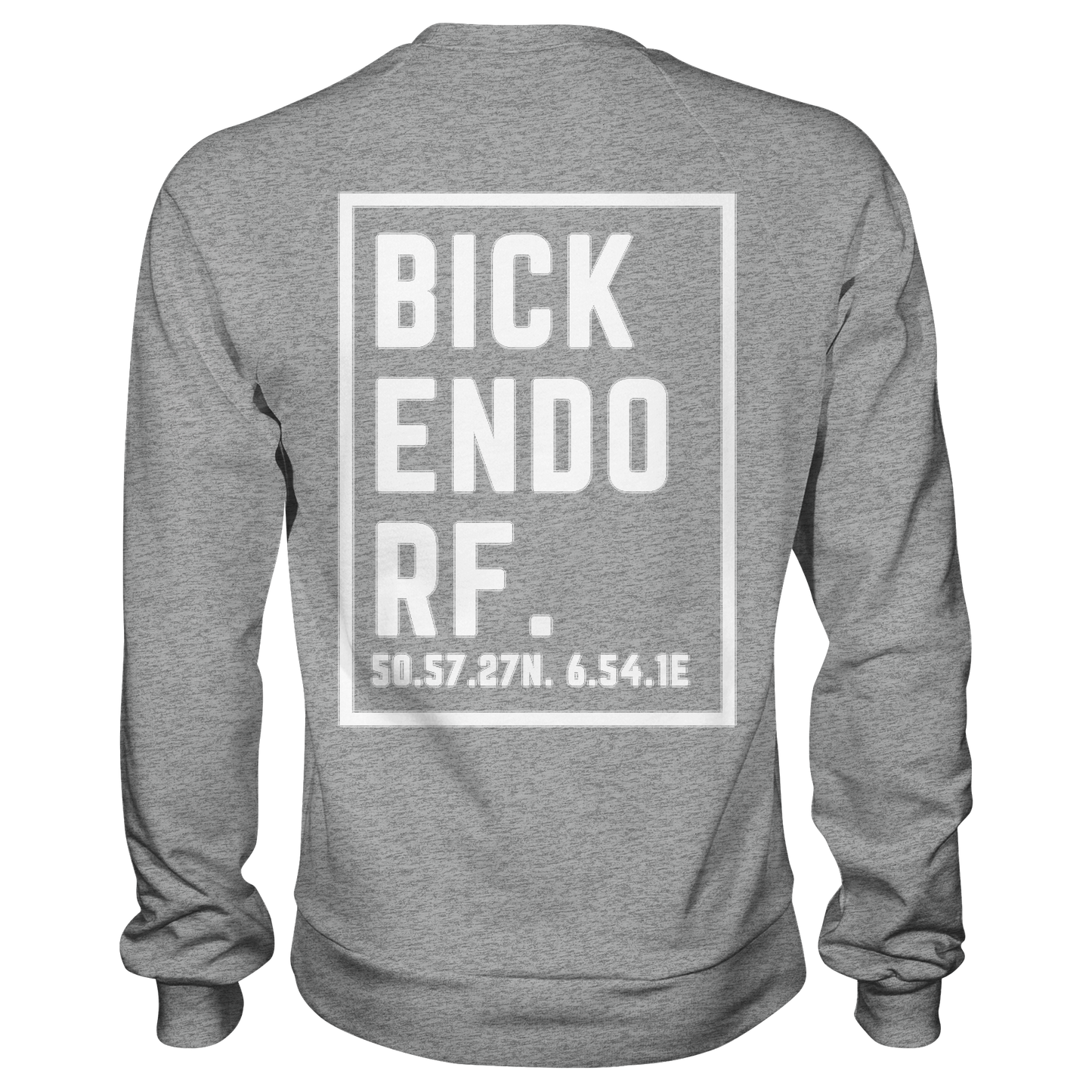 Bickendorf Koordinaten (großer Druck auf dem Rücken) - Basic Sweatshirt