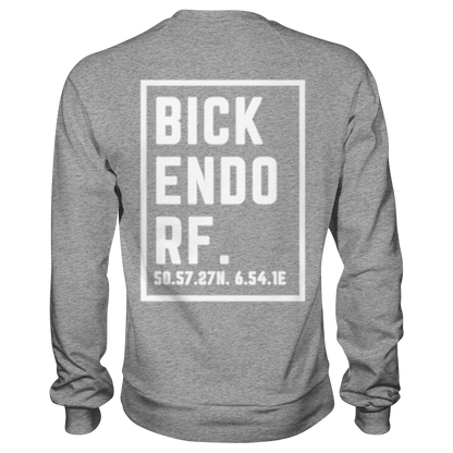 Bickendorf Koordinaten (großer Druck auf dem Rücken) - Basic Sweatshirt