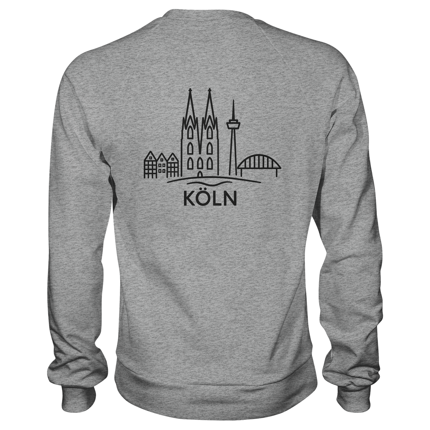 Köln Skyline (großer Druck auf dem Rücken) - Basic Sweatshirt