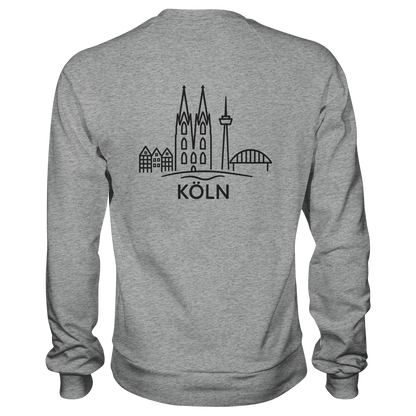 Köln Skyline (großer Druck auf dem Rücken) - Basic Sweatshirt