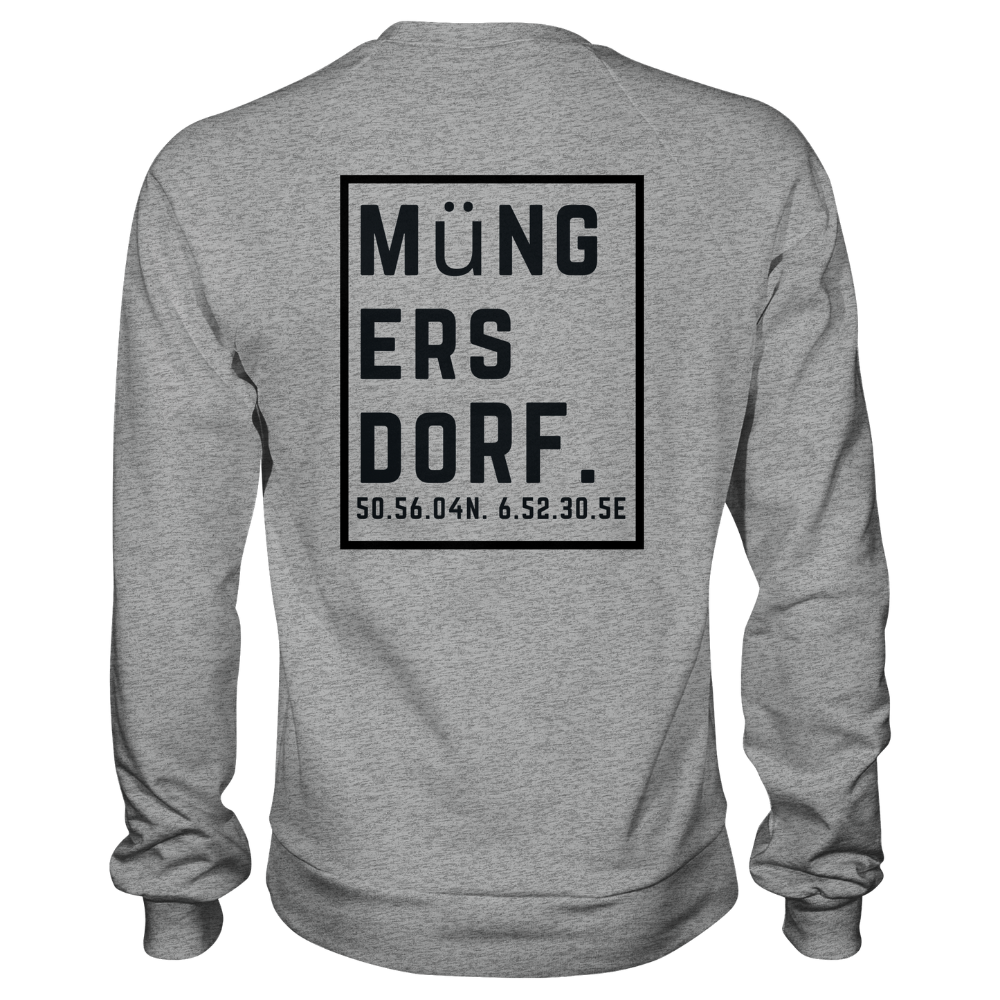 Müngersdorf Koordinaten (großer Druck auf dem Rücken) - Basic Sweatshirt