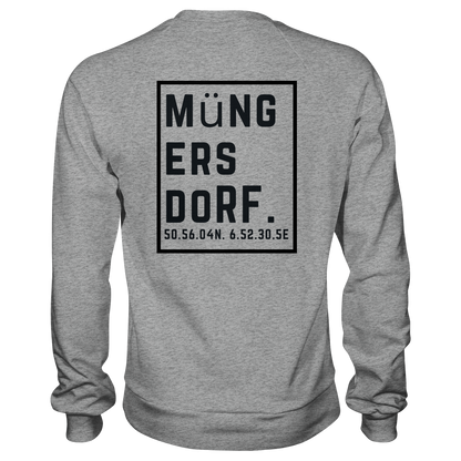 Müngersdorf Koordinaten (großer Druck auf dem Rücken) - Basic Sweatshirt
