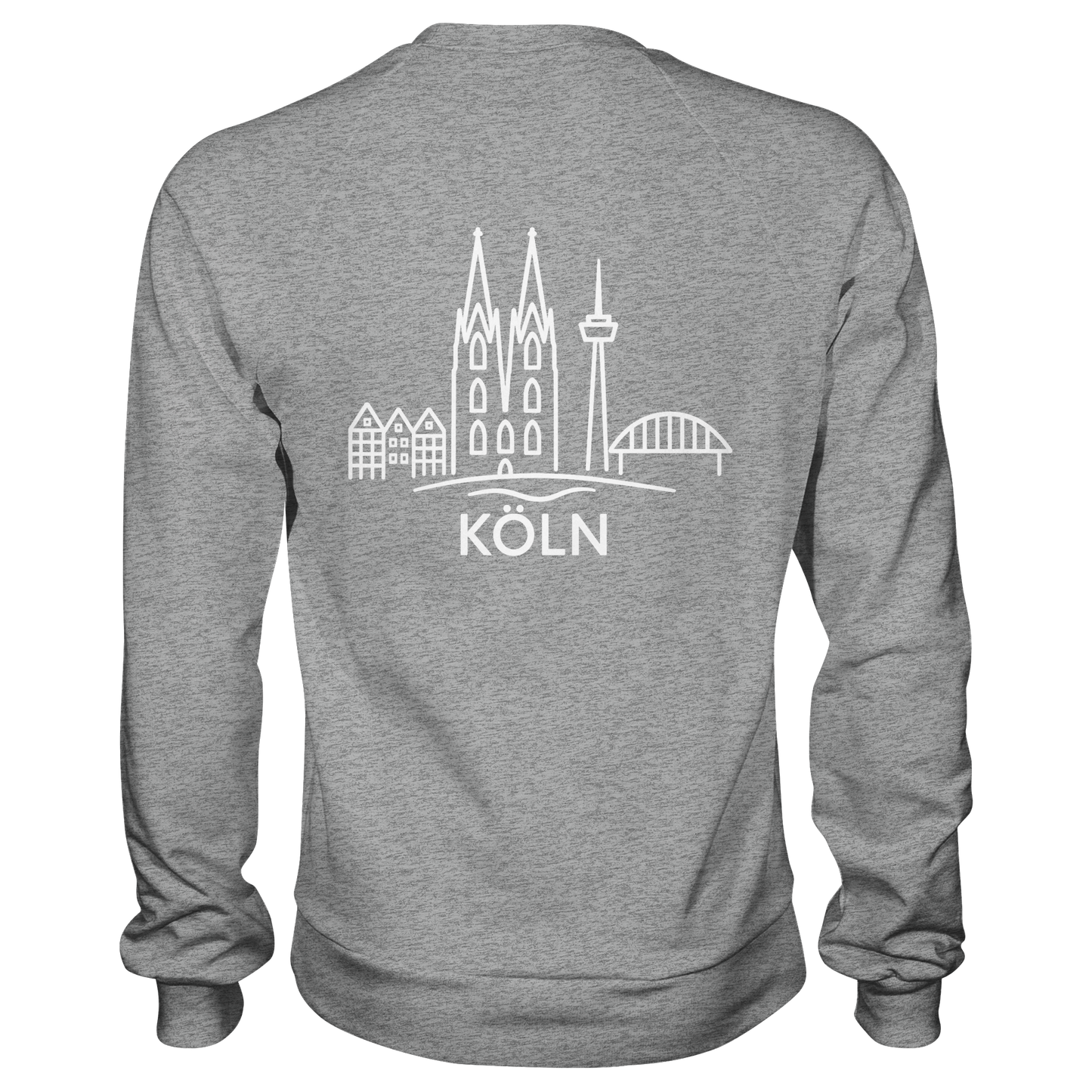 Köln Skyline (großer Druck auf dem Rücken) - Basic Sweatshirt