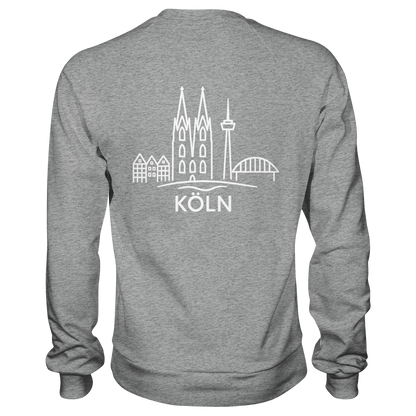 Köln Skyline (großer Druck auf dem Rücken) - Basic Sweatshirt