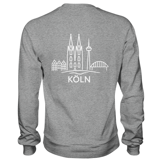 Köln Skyline (großer Druck auf dem Rücken) - Basic Sweatshirt