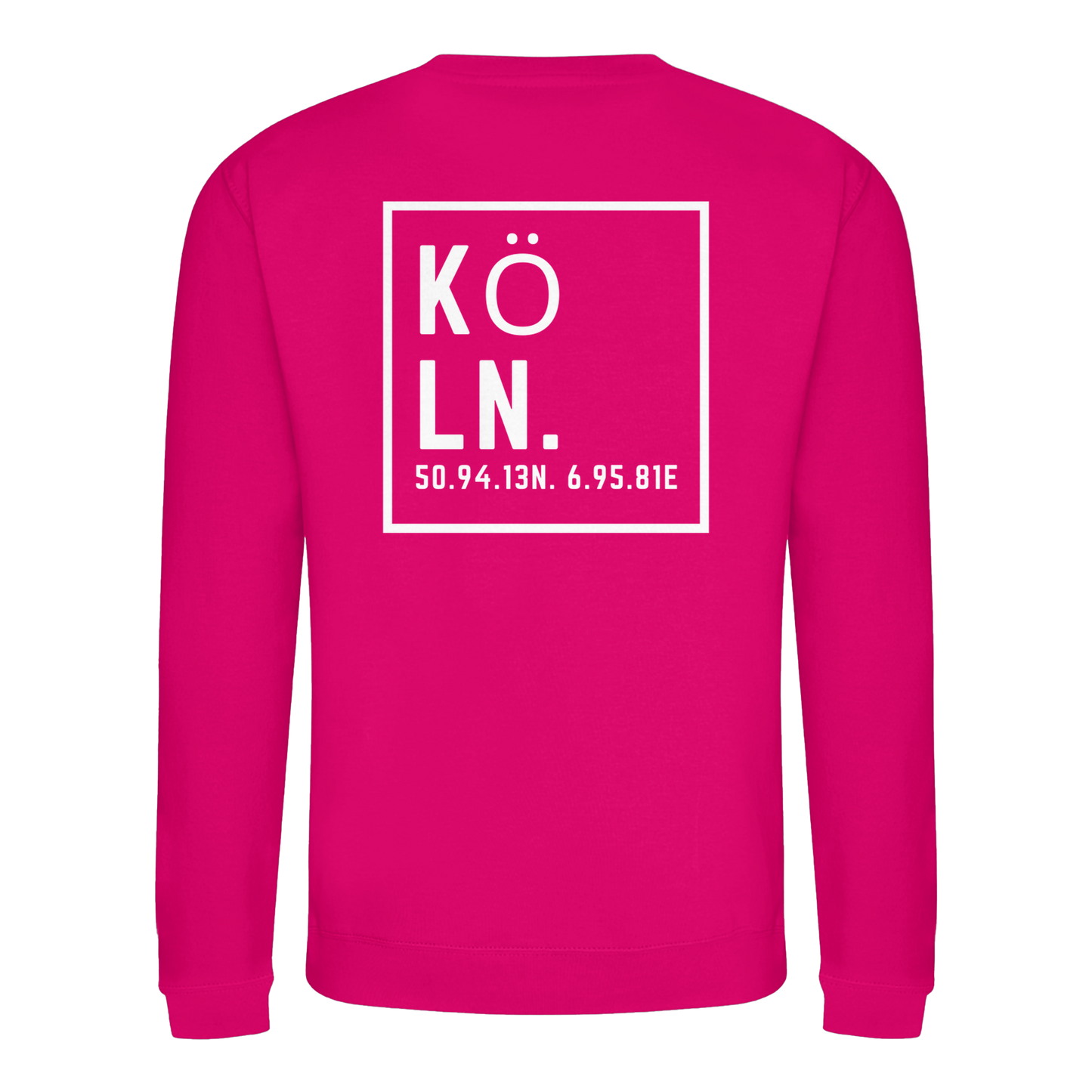 Köln Koordinaten (großer Druck auf dem Rücken) - Basic Sweatshirt