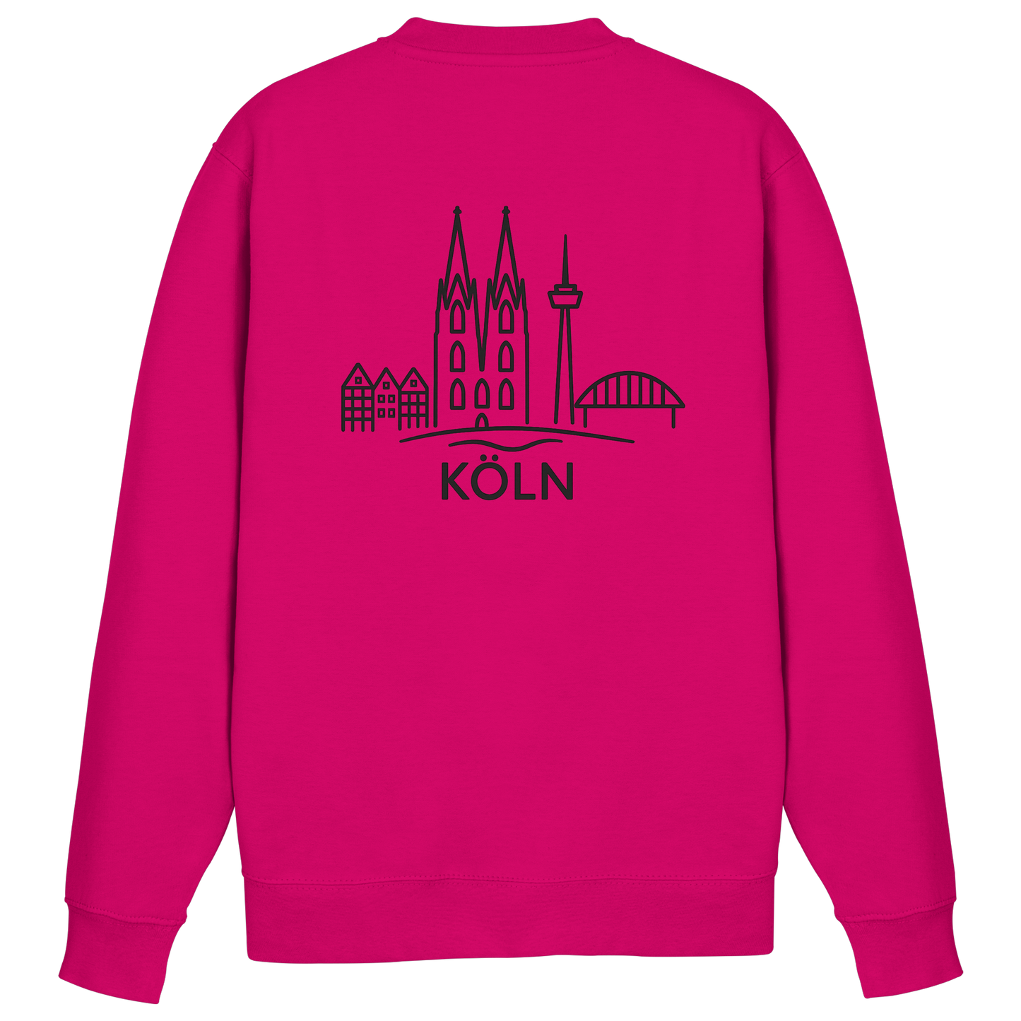 Köln Skyline (großer Druck auf dem Rücken) - Basic Sweatshirt